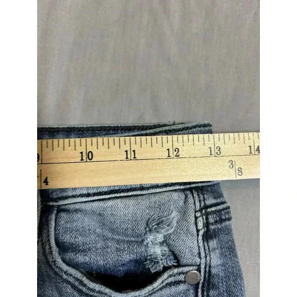 Judy Blue Jeans Womens 1/25 (26x23 Actual) Skinny Fit Medium Blue Stretch raw - Picture 5 of 7